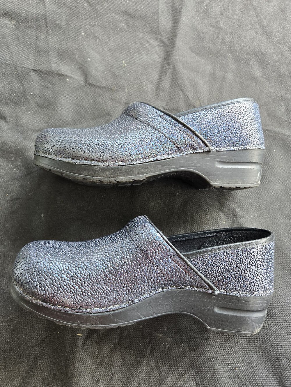 Sanita The Original Dansko CLOG in Blue Iridescent Size 41, Womens 10